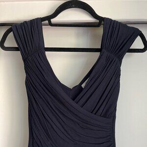 Navy Ruched Cocktail Dress size Small